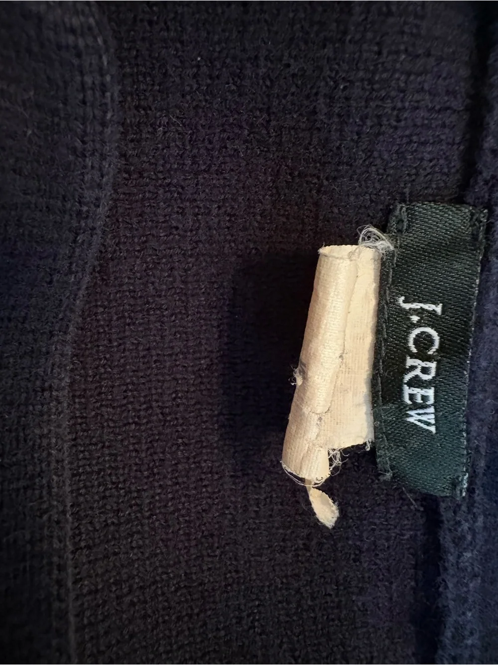 Women’s JCrew Navy Blue Cotton Knit Sweater Double Breasted Size M